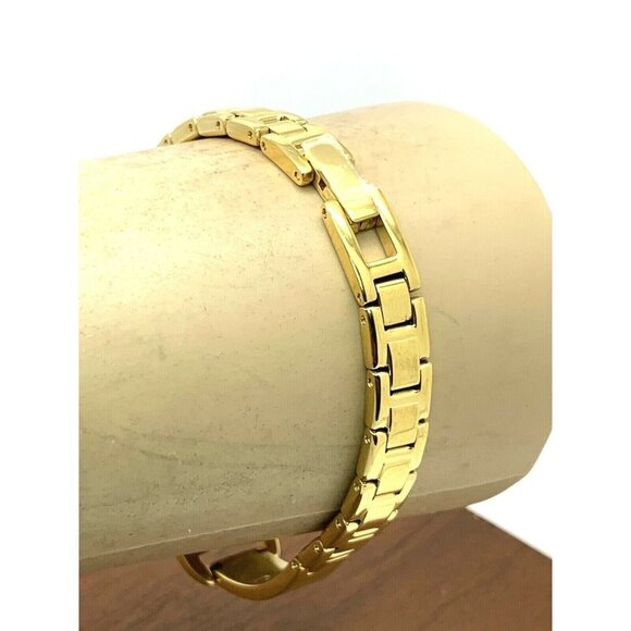 Citizen Women's Watch EZ6372-69E Quartz 26mm Petite Black Dial Gold Steel - Picture 10 of 12